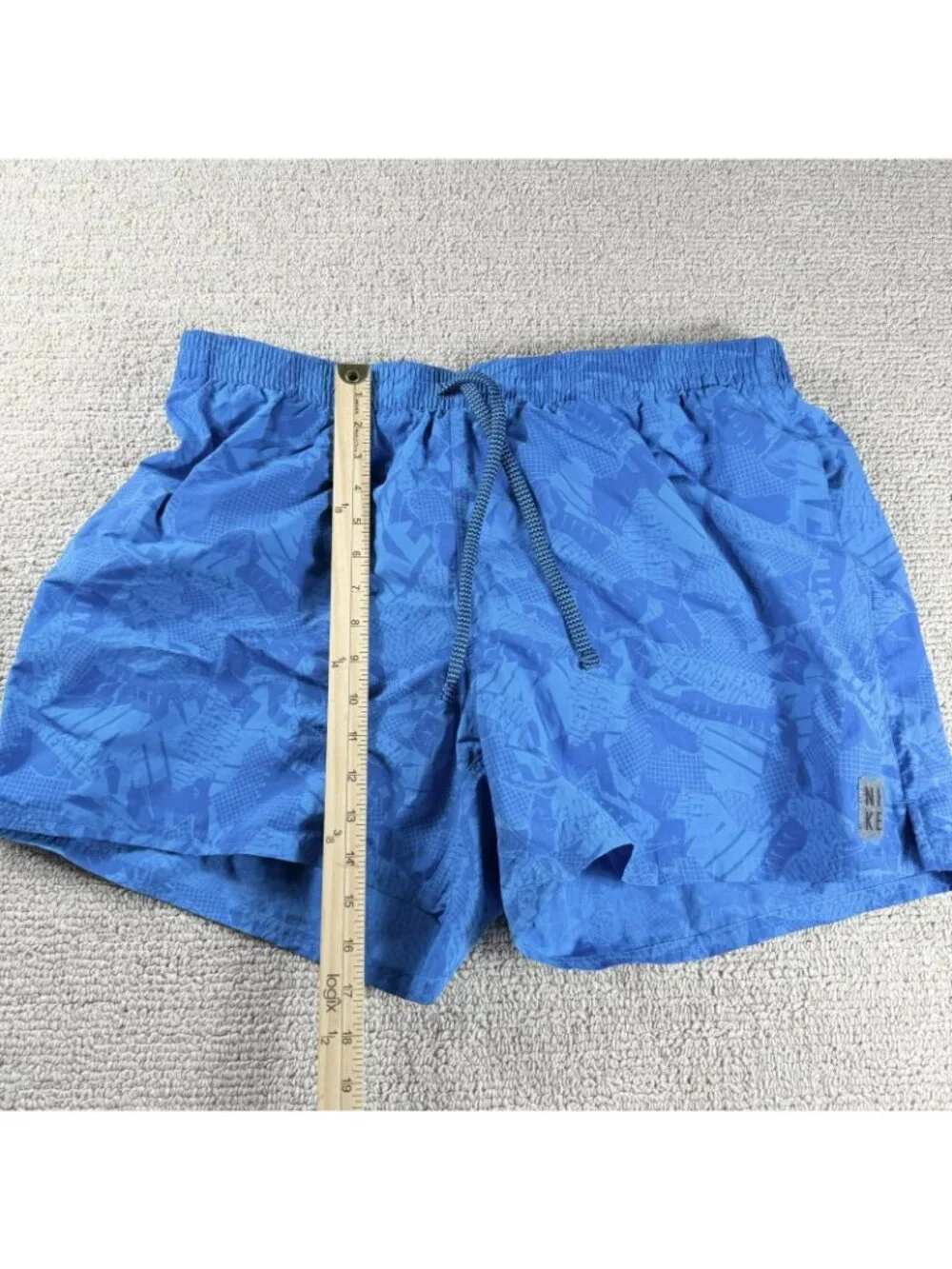Nike Swim Collage All Over Print AOP Pattern Swim Shorts Blue Men’s Size XXL